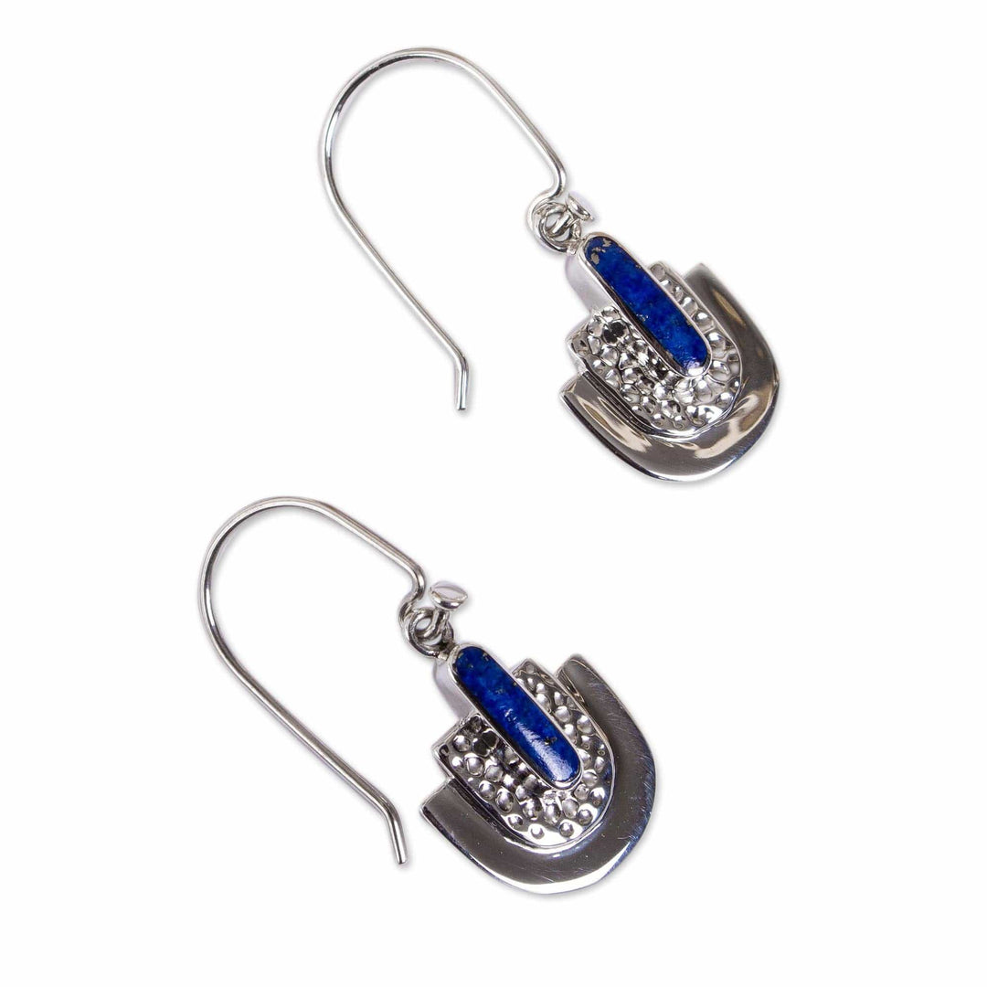 Lapis Lazuli Dangle Earrings - Huipil Style