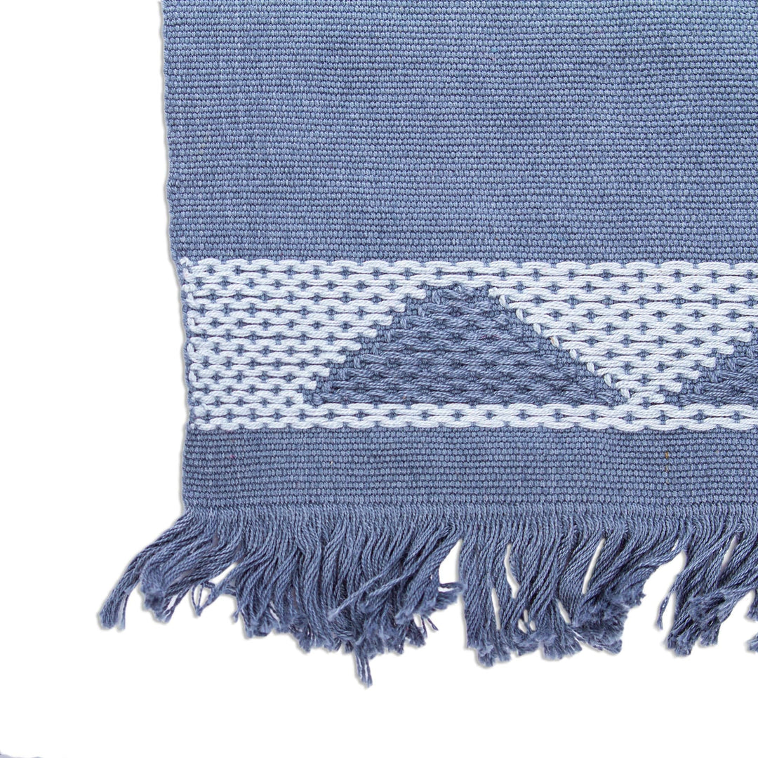 Grey Hand Woven Placemats from Guatemala (Pair) - Mountain Vista in Grey