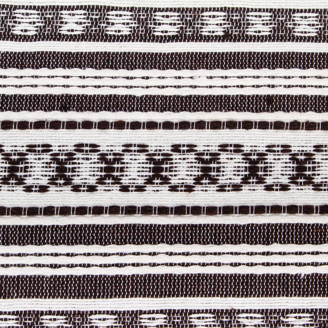 Artisan Hand Woven Brown Striped Tortilla Holder - Oaxacan Coffee