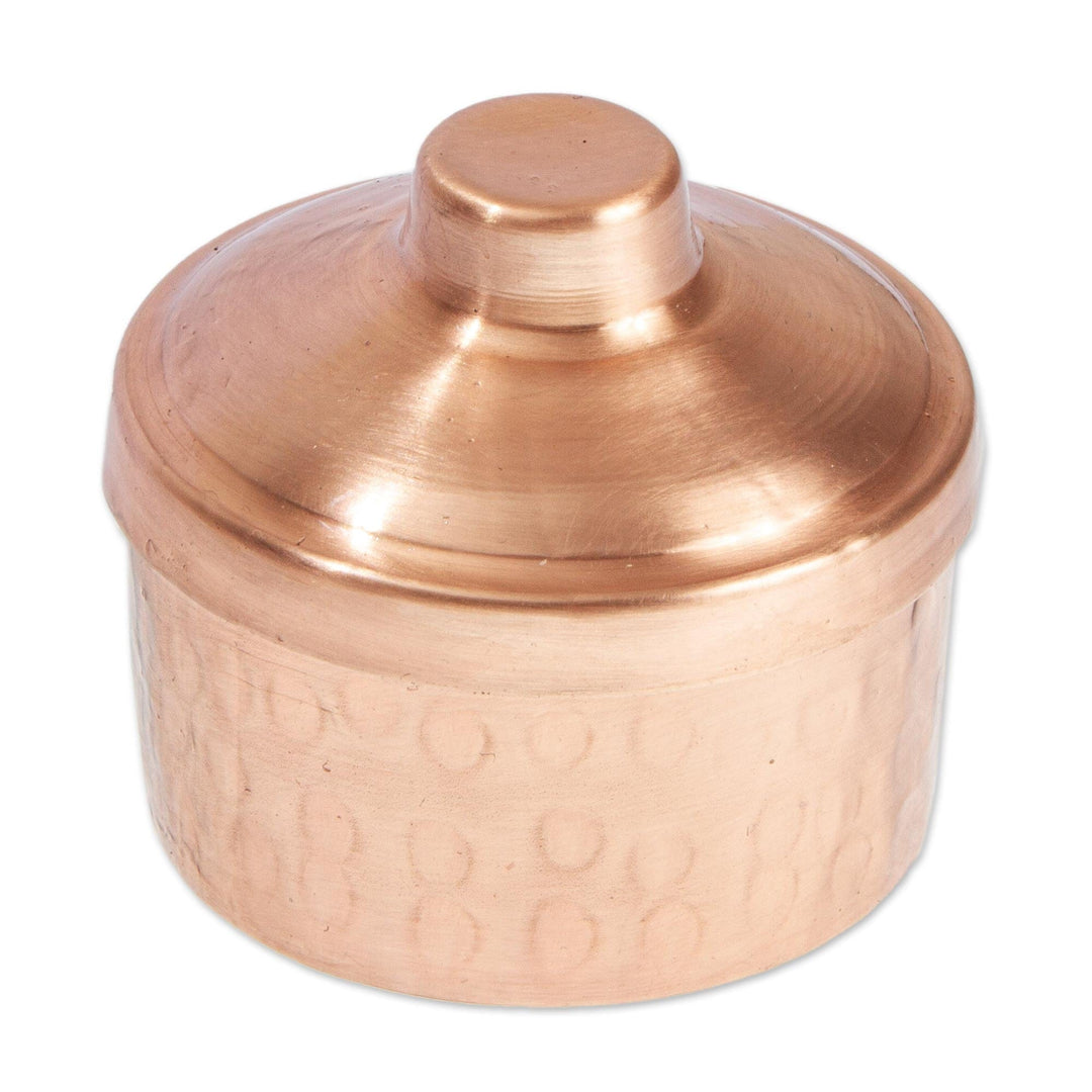 Hand Crafted Small Copper Jars with Lids (Set of 3) - Santa Clara Tradition