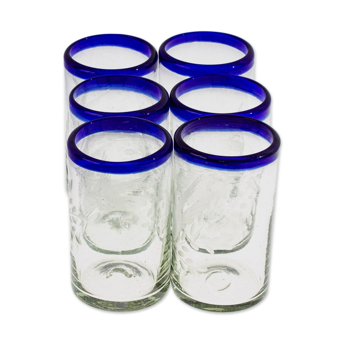 Clear Recycled Blown Glass Tumblers (Set of 6) - Paloma