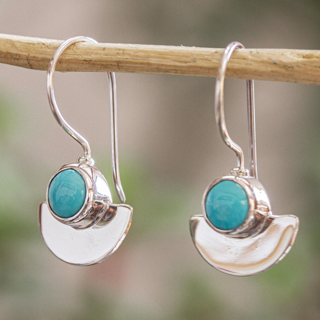 Sterling Silver and Natural Turquoise Drop Earrings - Sweet Equilibrium