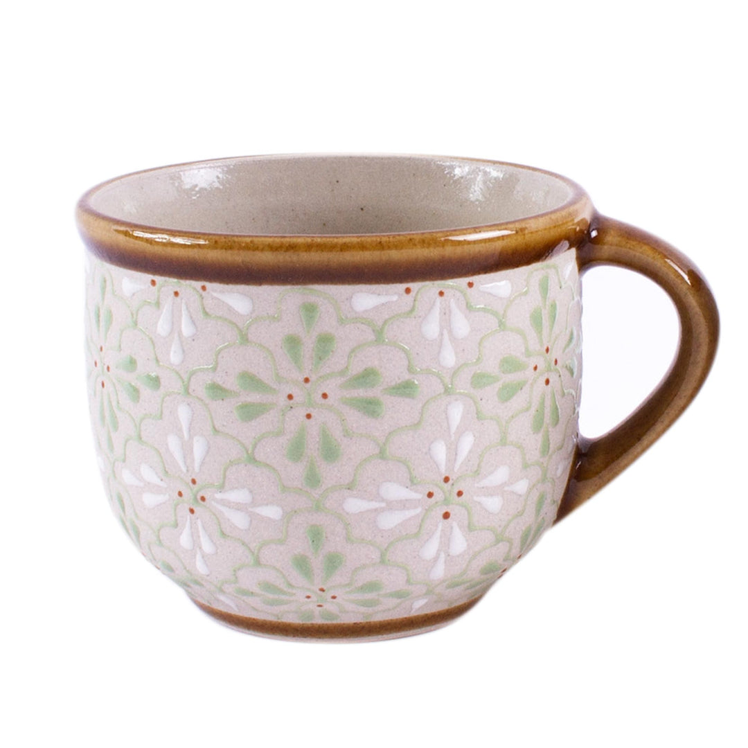 Fair Trade Ceramic Mugs (Pair) - Flourish in Green
