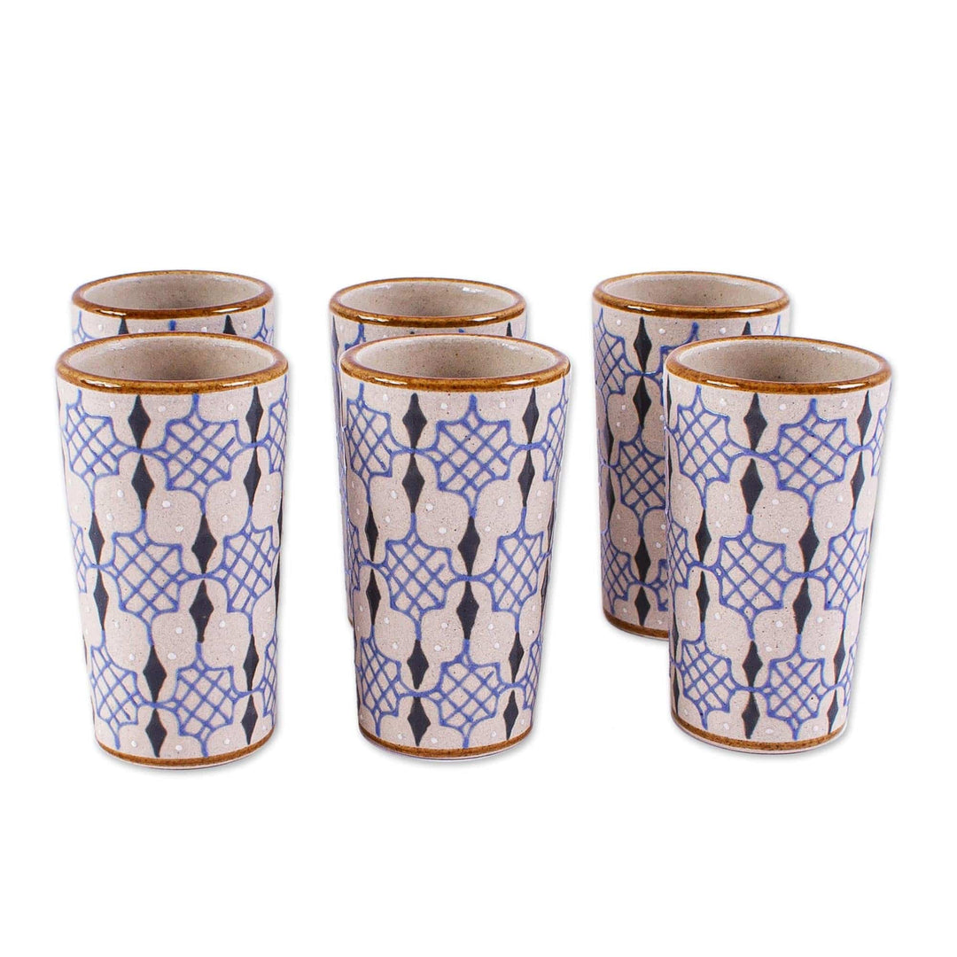 Handmade Ceramic Tequila Decanter and Cups (6) - Web of Dew