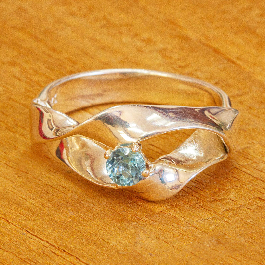 Sterling Silver and Blue Topaz Ring - Deepness