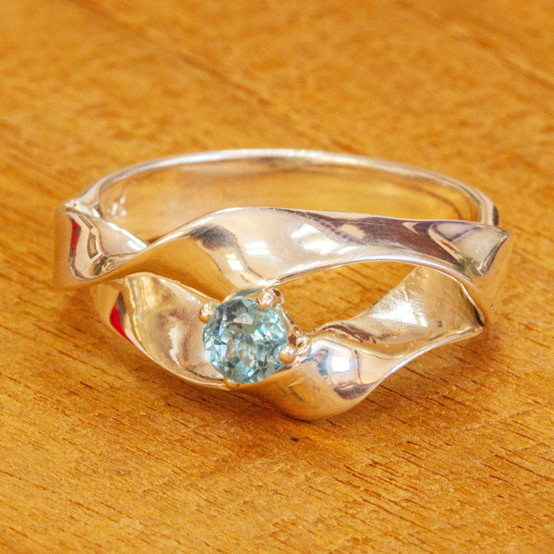 Sterling Silver and Blue Topaz Ring - Deepness