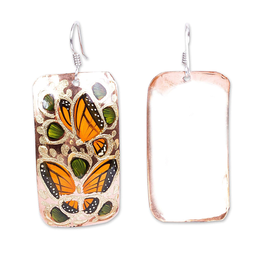 Reclaimed Copper Earrings - Jasmine Butterflies