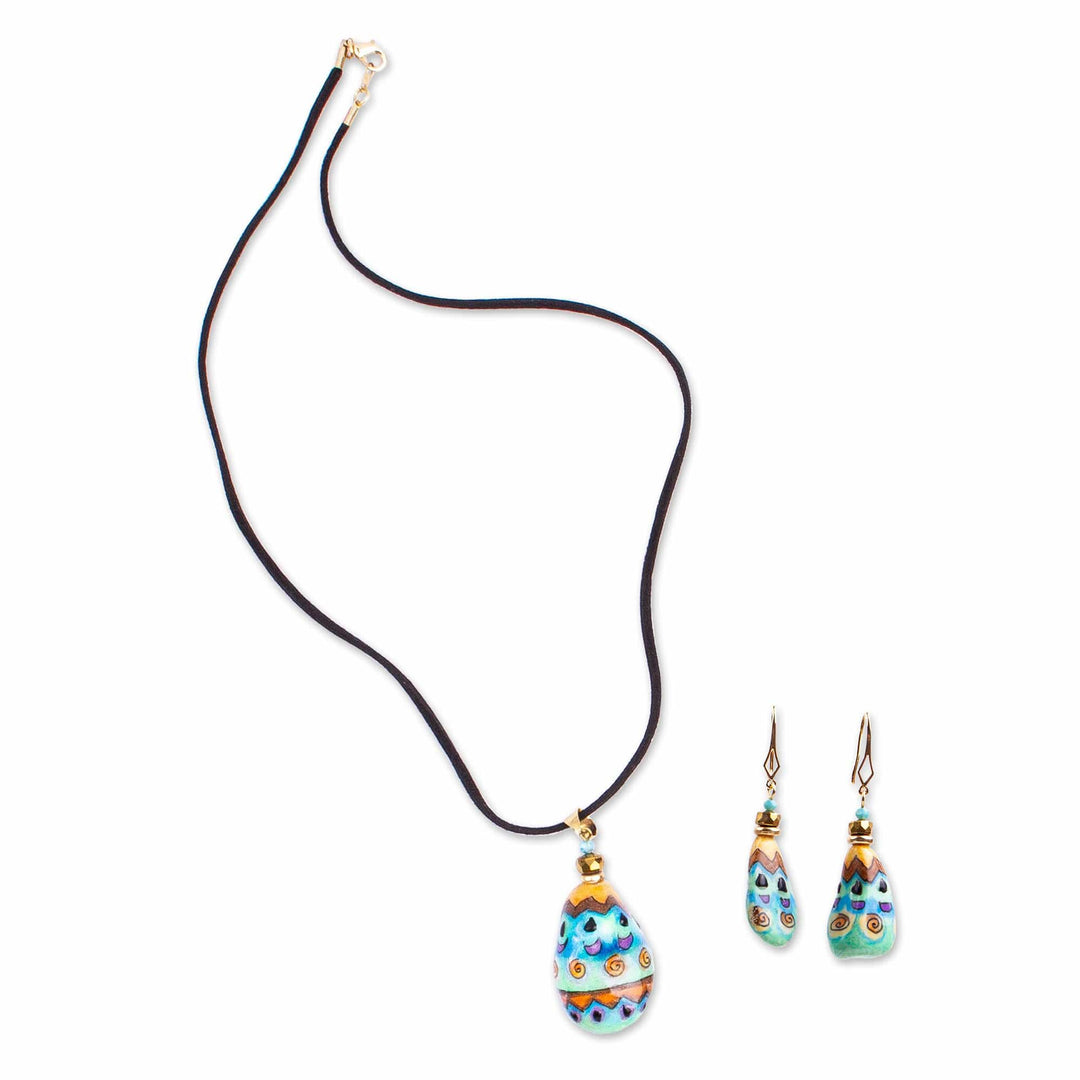 Gold-Accented Marble Jewelry Set - Village Trends