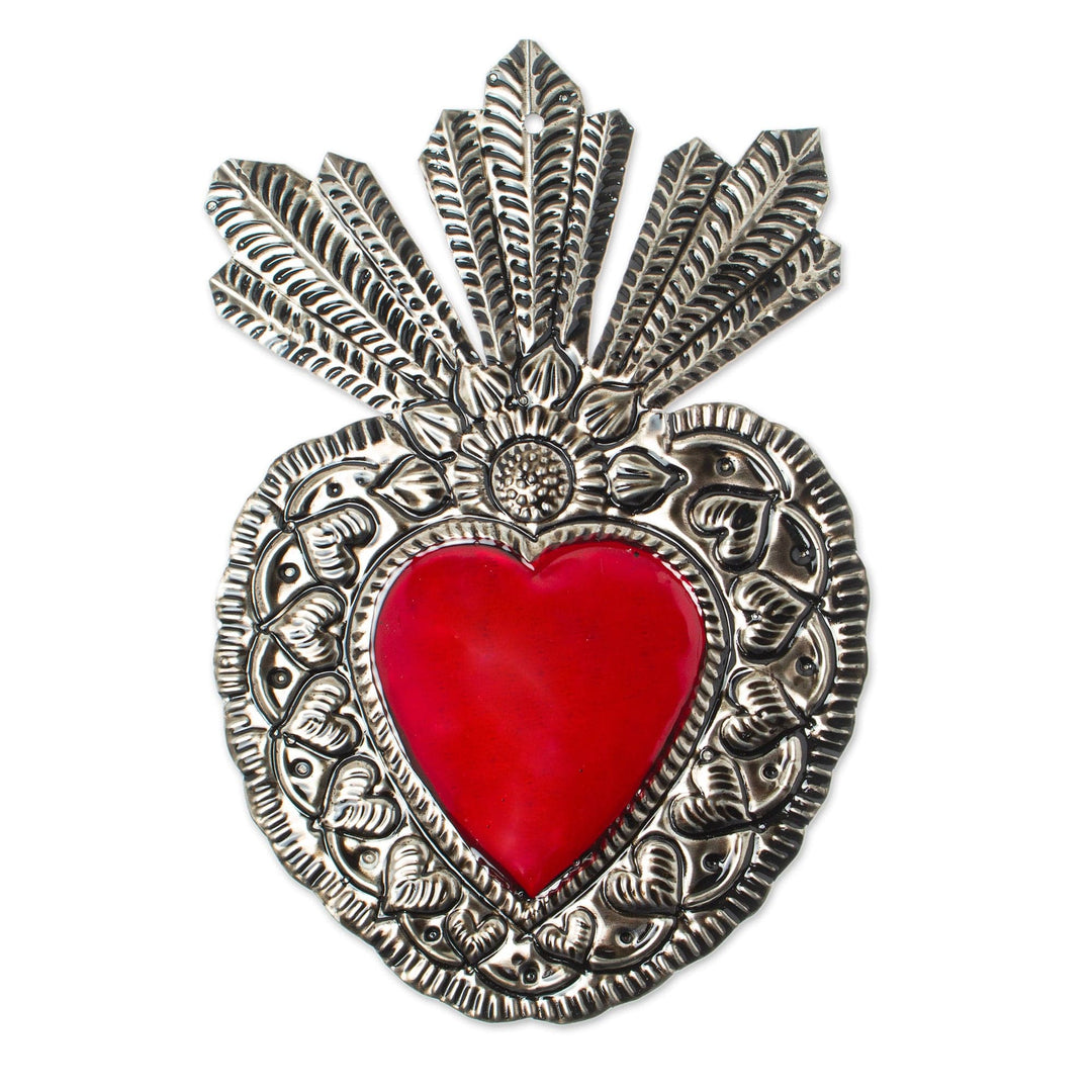 Handcrafted Folk Art Wall Accent - Heart of Oaxaca