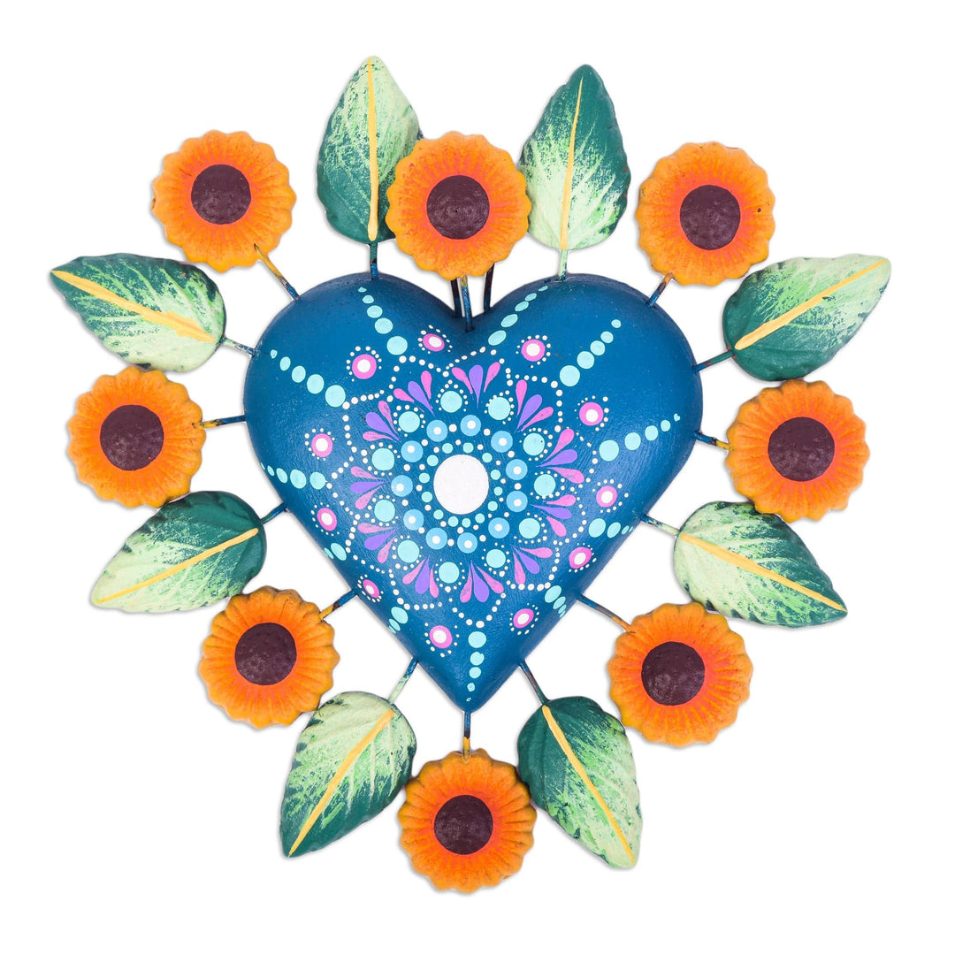 Floral Heart Wall Accent - Sunflower Love