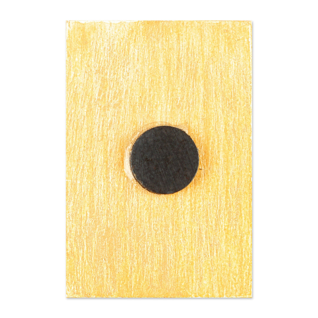 Decoupage Wooden Magnet with Day of the Dead Theme - Colorful Underworld