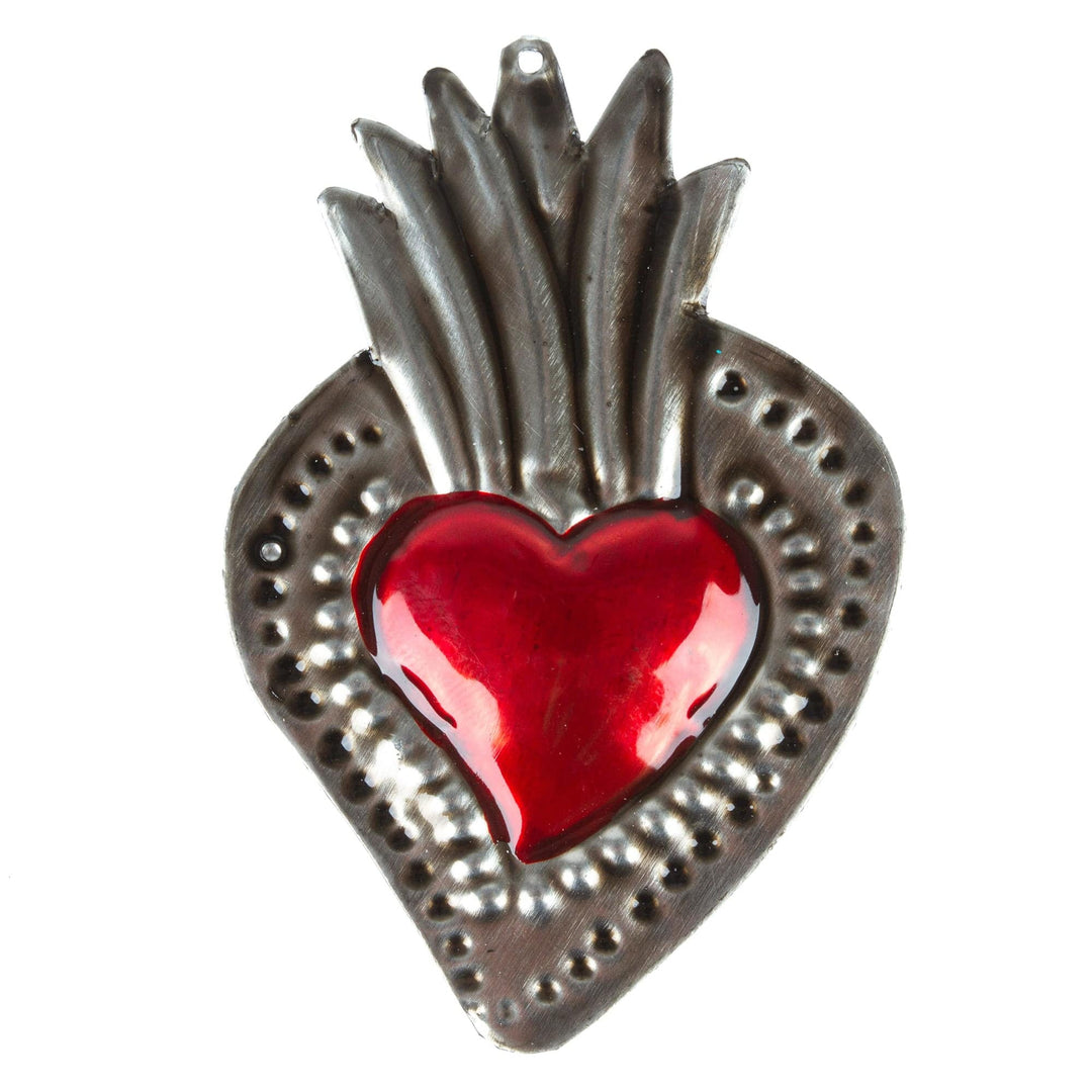 Mexican Tin-Plated Steel Ornament with Agave Details - Agaves of Oaxaca