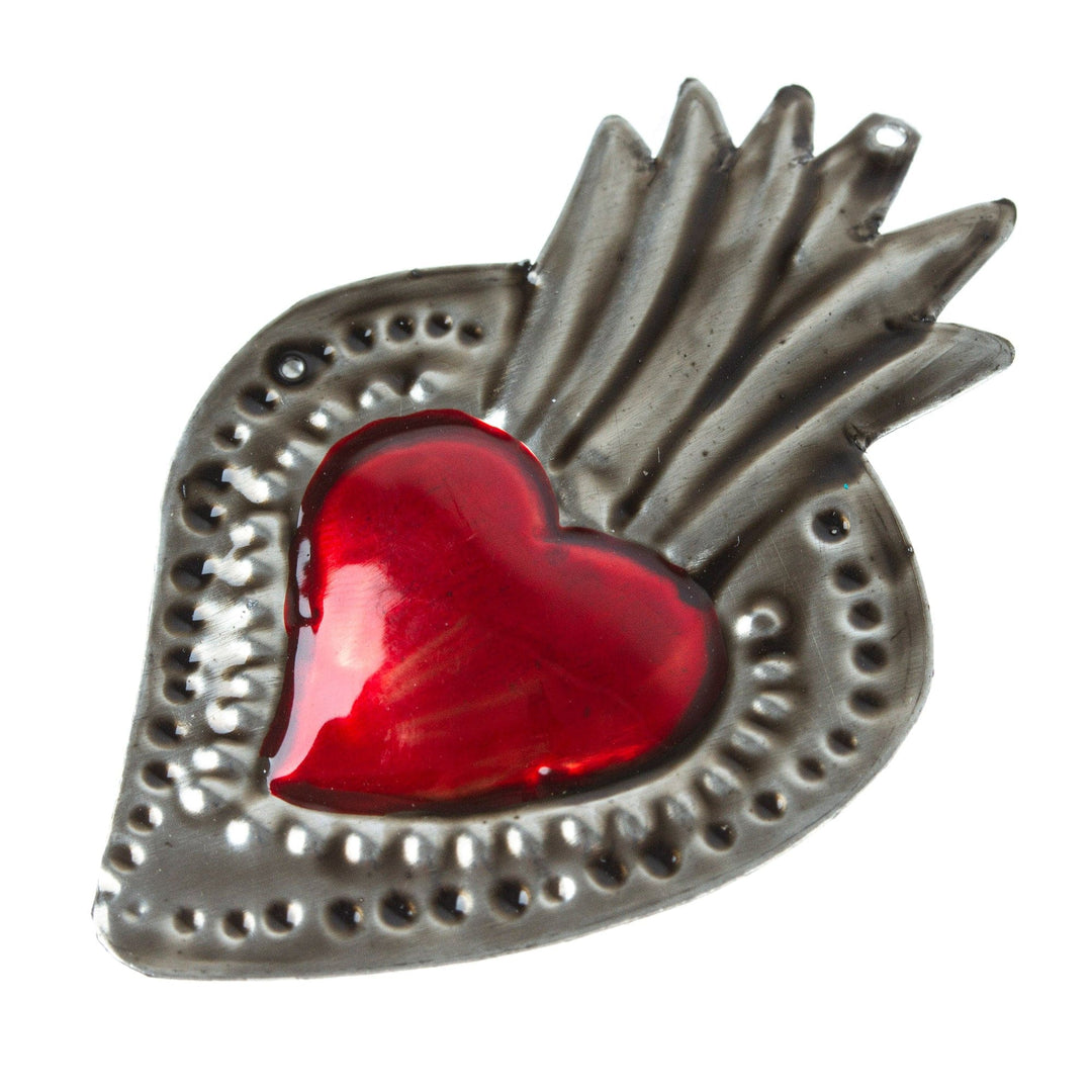 Mexican Tin-Plated Steel Ornament with Agave Details - Agaves of Oaxaca