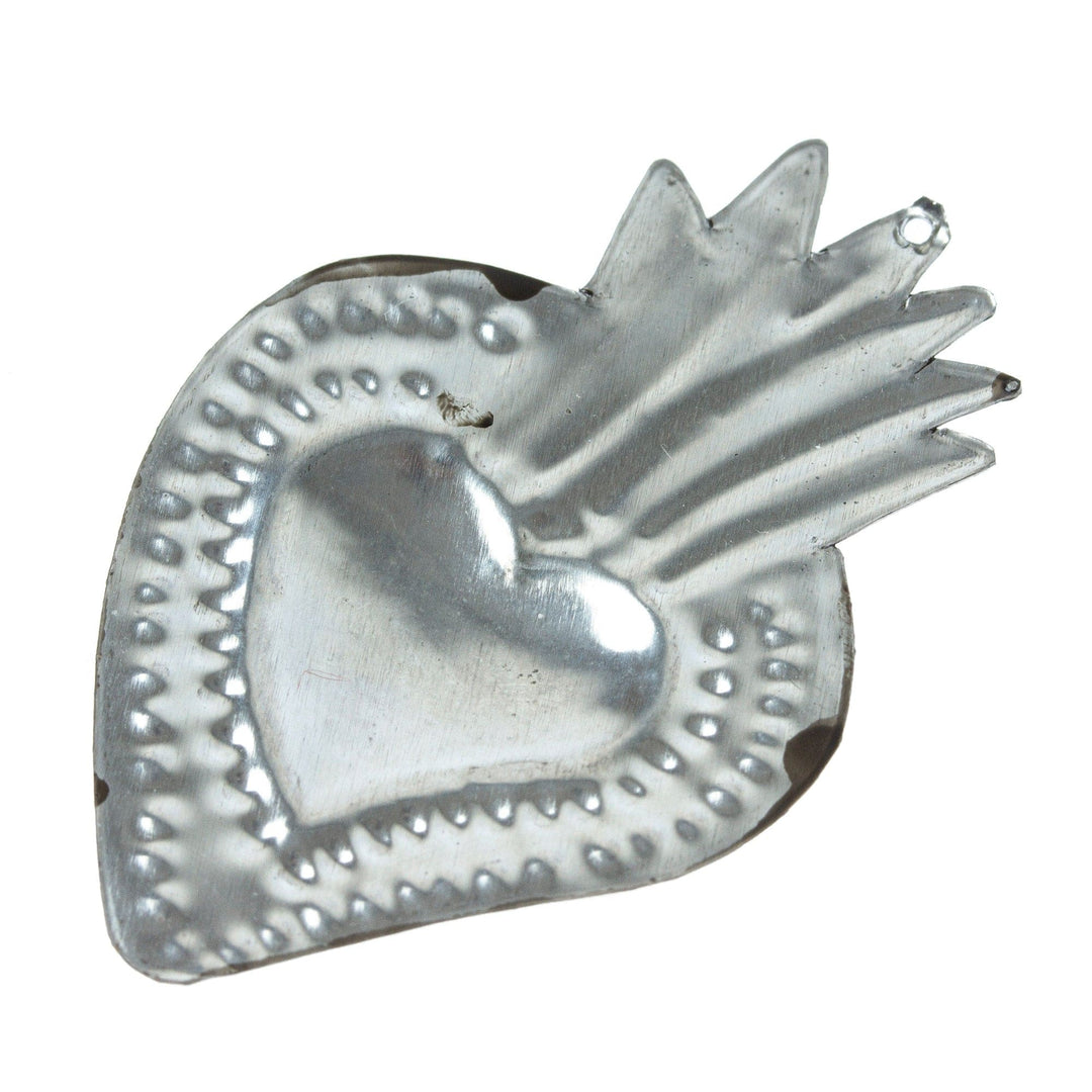 Mexican Tin-Plated Steel Ornament with Agave Details - Agaves of Oaxaca