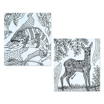 Themed Coloring Postcards - Set of 2 - Nature's Emotion