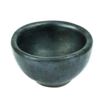 Mexican Handcrafted Barro Negro Bowl - Oaxaca Customs