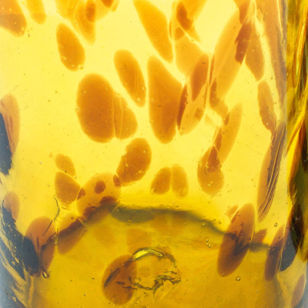 Handblown Recycled Highball Glasses - Set of 2 - Tortoiseshell Charm