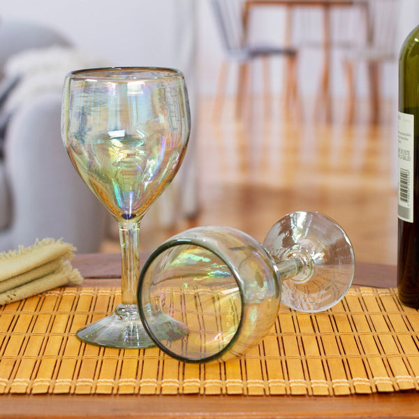 Handblown Stemless Wine Glass  Fair Trade, Handmade stemware