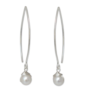 Sterling Silver and Pearl Earrings - Sublime
