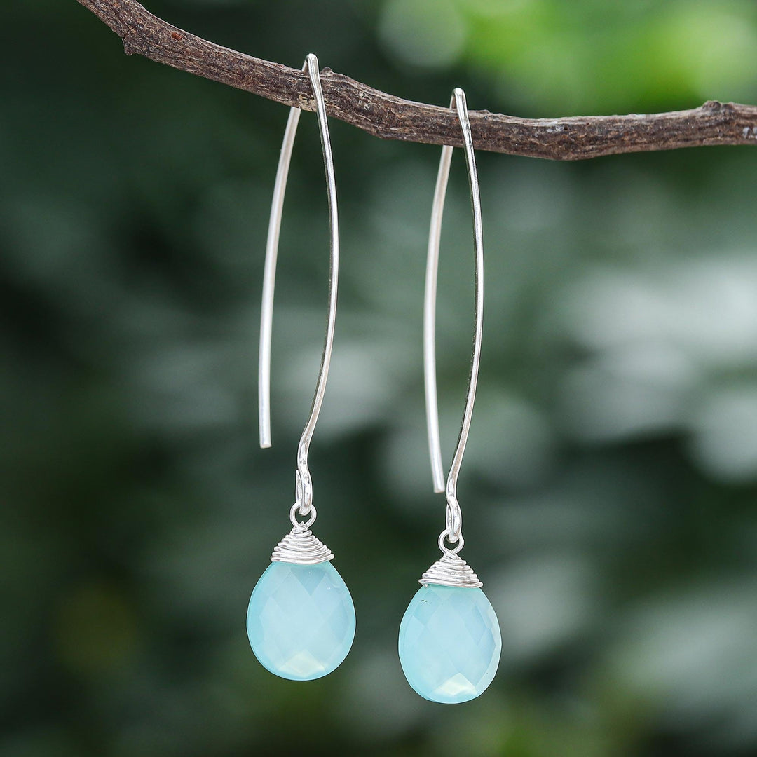 Sterling Silver and Chalcedony Earrings - Sublime