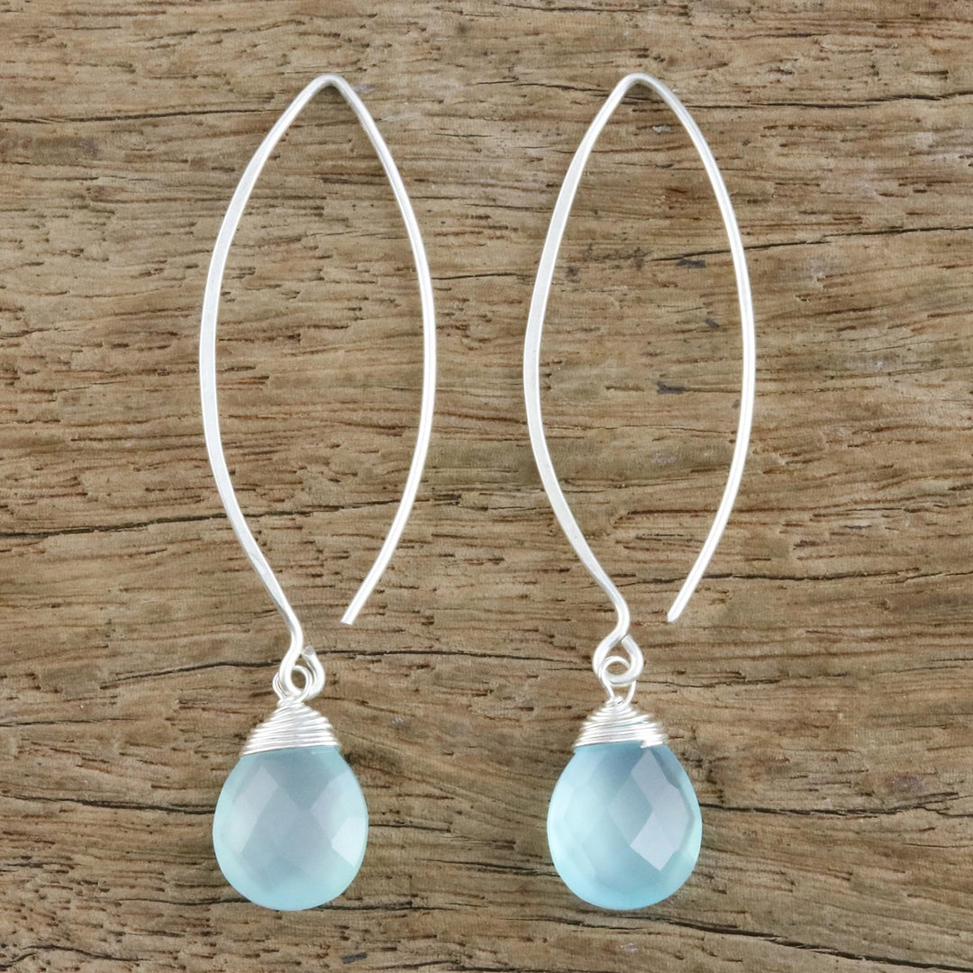 Sterling Silver and Chalcedony Earrings - Sublime