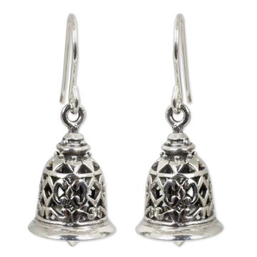 Sterling Silver Dangle Earrings - Temple Bell