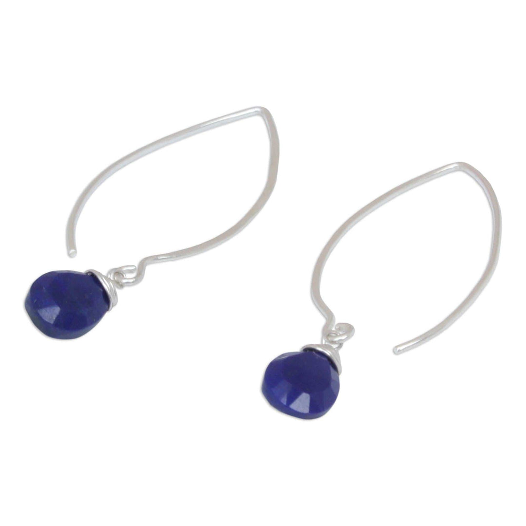 Sterling Silver and Lapis Lazuli Dangle Earrings - Sublime