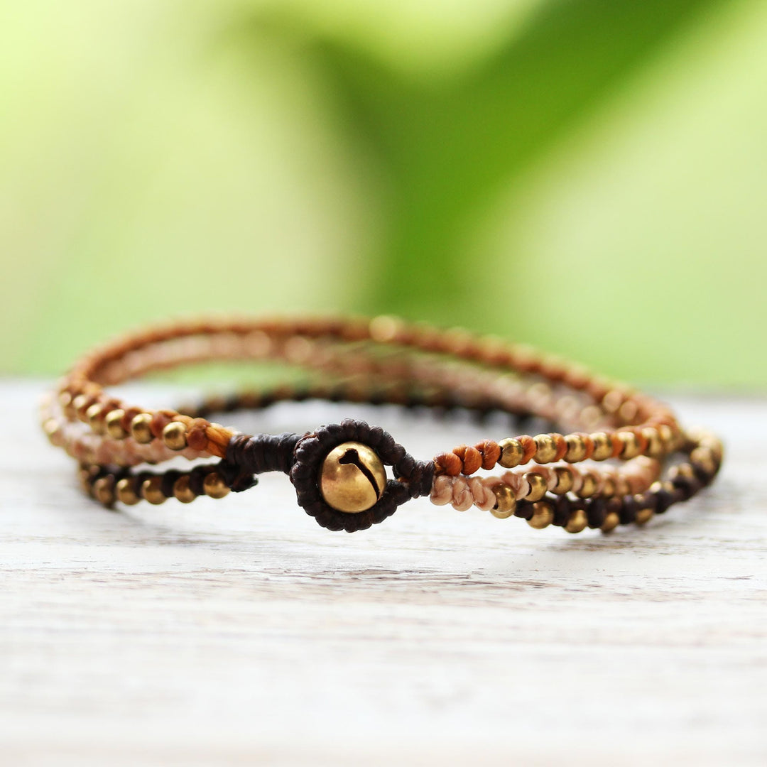 Brass Beaded Bracelet - Family