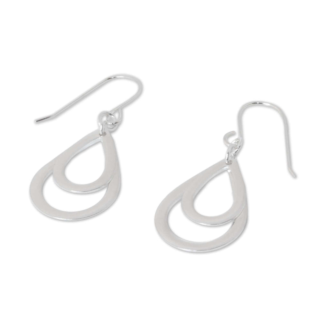 Sterling Silver Dangle Earrings - Purity of Rain