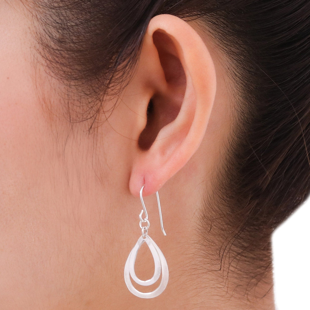 Sterling Silver Dangle Earrings - Purity of Rain