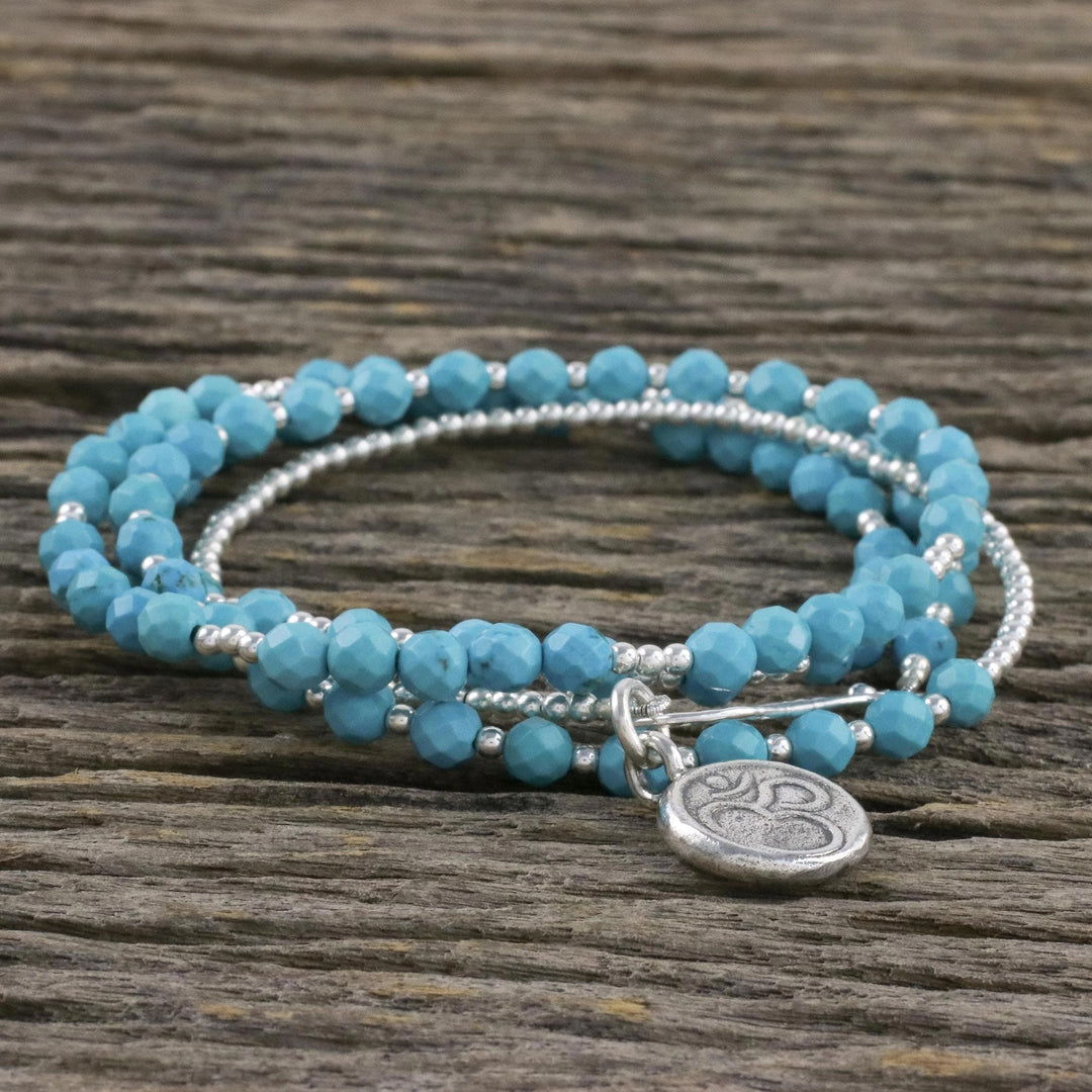 Beaded Wrap Bracelet - Turquoise Universal Harmony