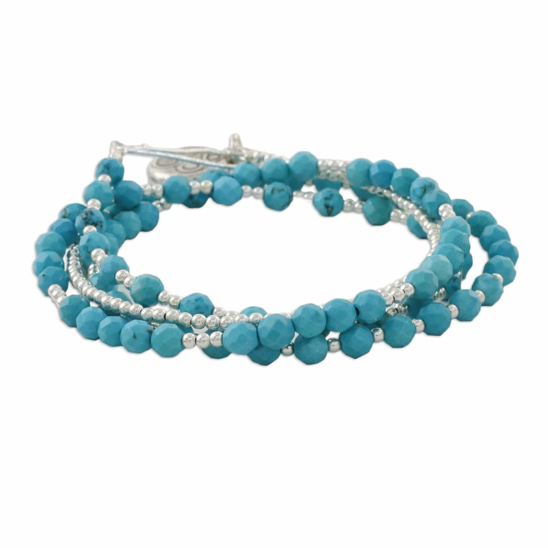 Beaded Wrap Bracelet - Turquoise Universal Harmony