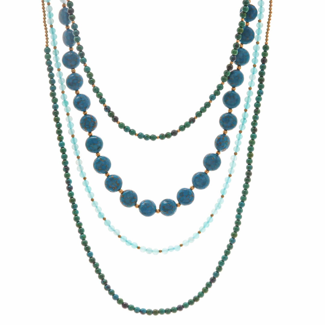 Beaded necklace - Forest Lagoon