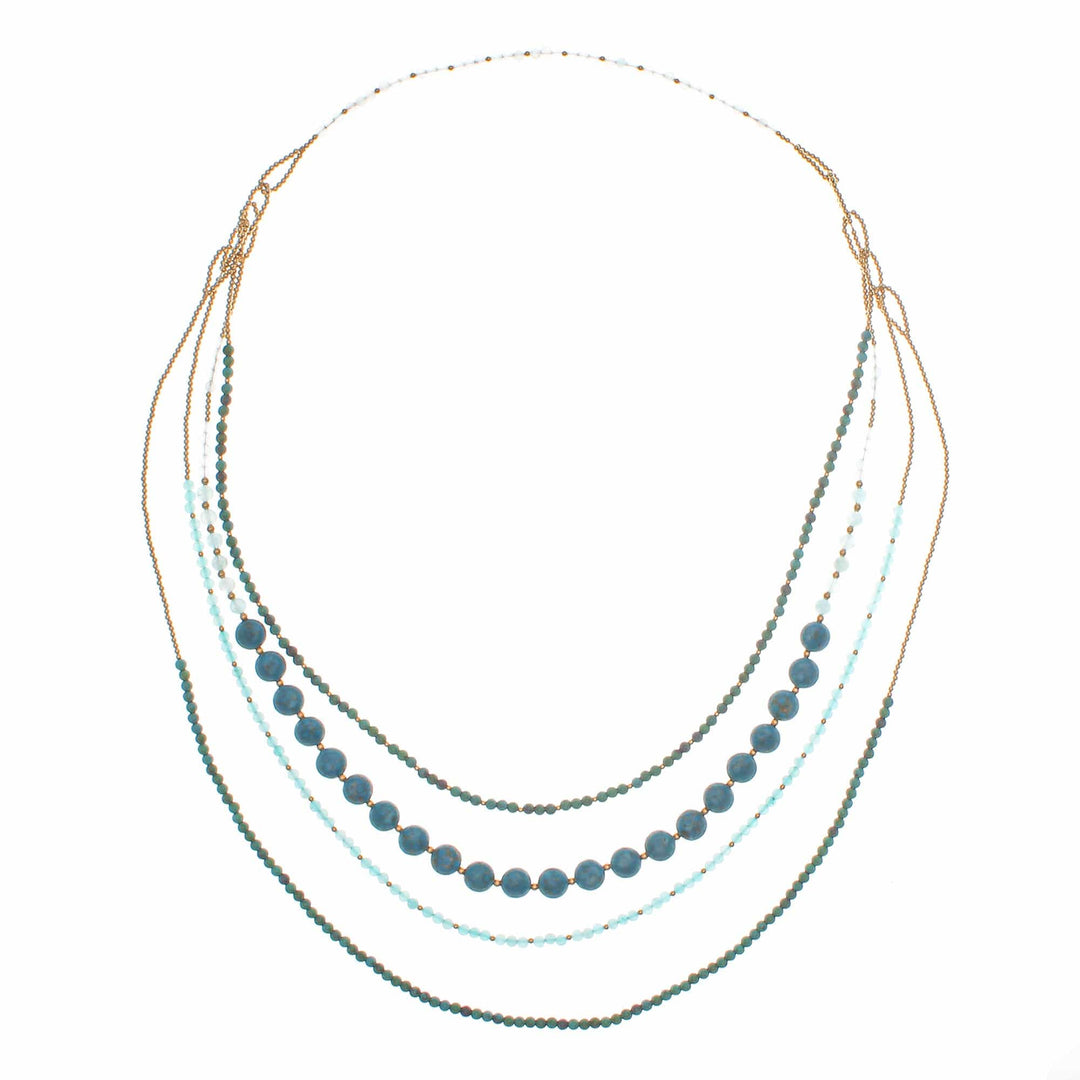 Beaded necklace - Forest Lagoon