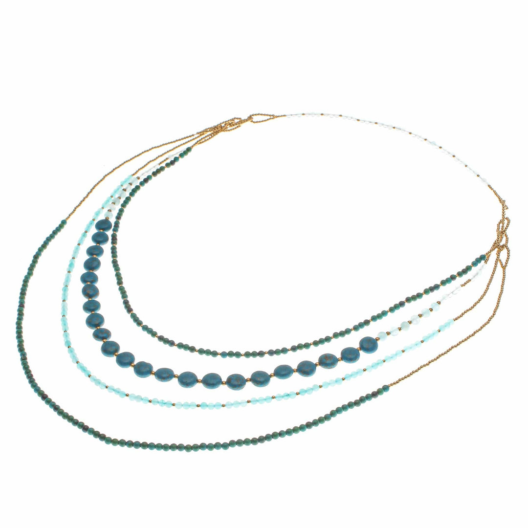 Beaded necklace - Forest Lagoon