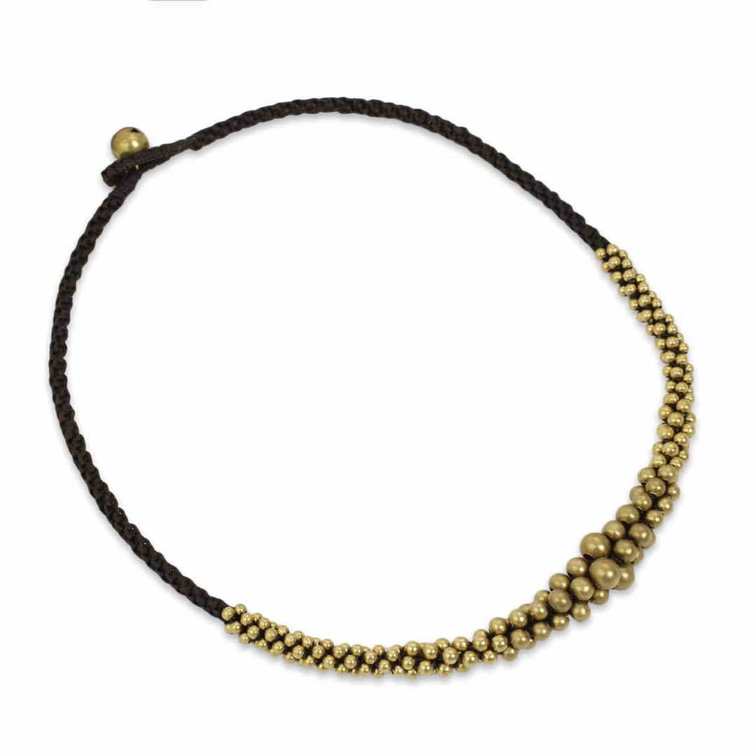 Hand Crafted Brass Beaded Necklace - Ethnic Cosmos