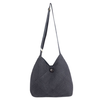 Grey Hobo Shoulder Bag with Coin Purse and Multi Pockets - Surreal Grey