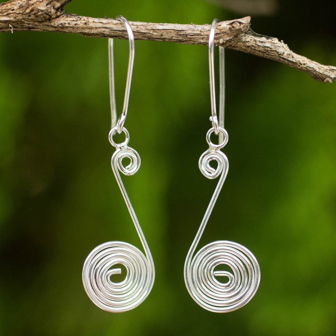 Sterling Silver Dangle Earrings - Young Fronds