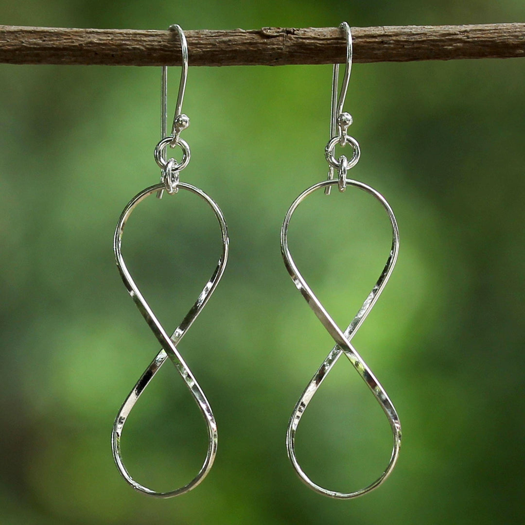 Sterling Silver Infinity Symbol Dangle Earrings - Infinite Charm