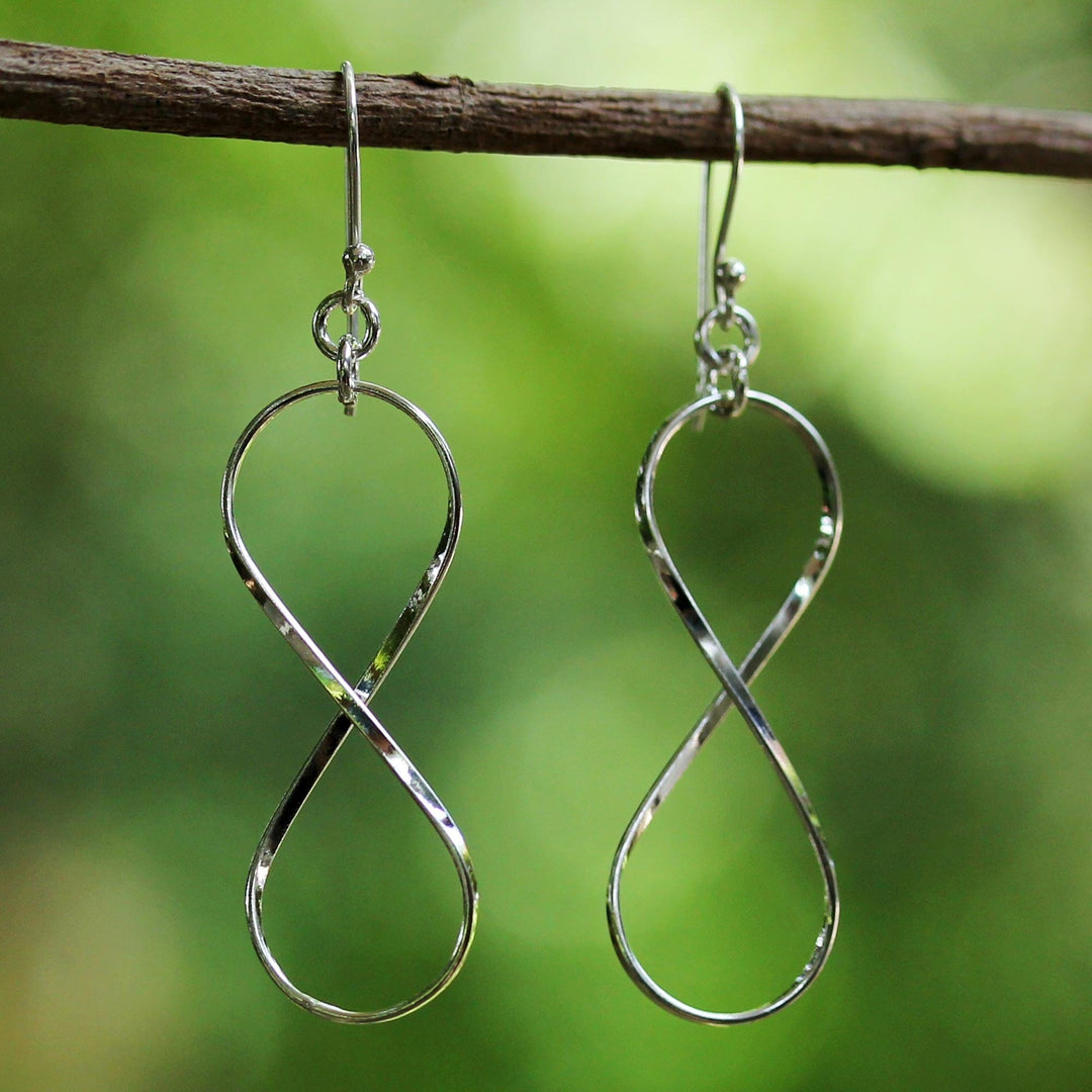 Sterling Silver Infinity Symbol Dangle Earrings - Infinite Charm