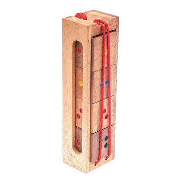 Raintree Wood Dice Brain Teaser Puzzle - Domino Cubes