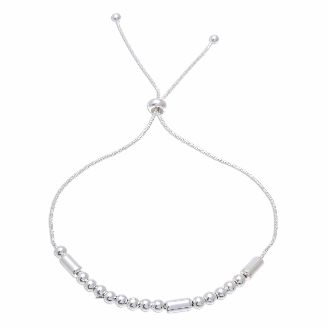 Beaded Sterling Silver Bracelet Crafted - Message of Belief