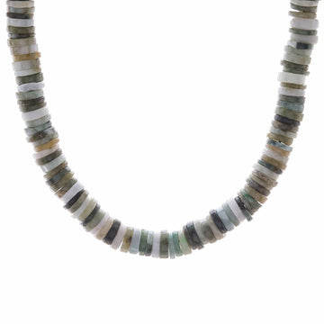 Jade Beaded Necklace in Green - Elegant Stones in Green