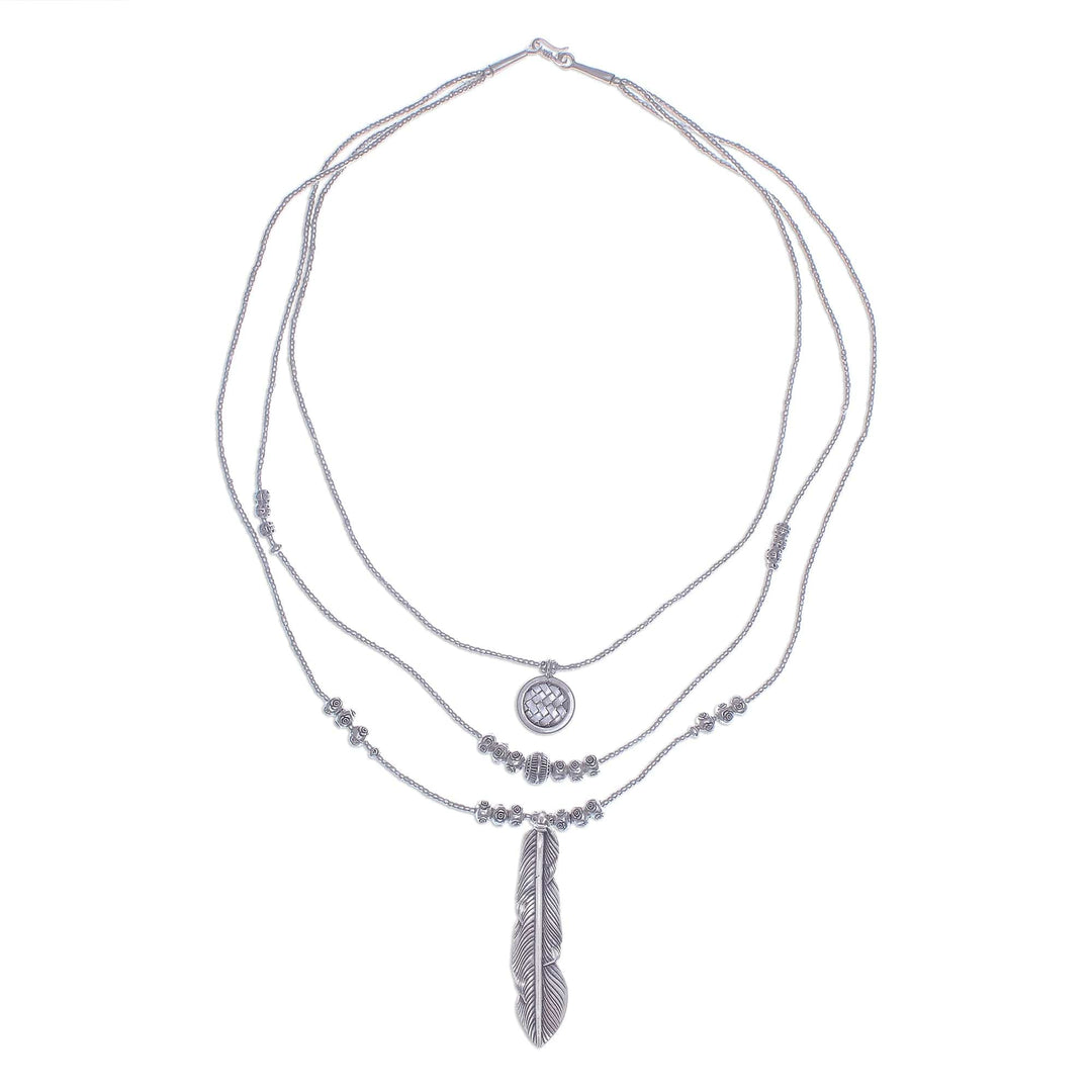 Three Strand Hill Tribe 950 Silver Necklace - Hill Tribe Trend
