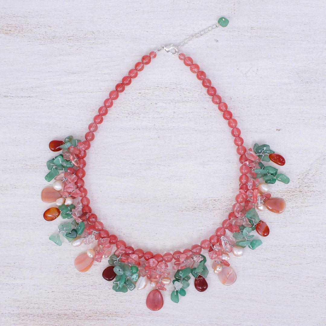 Colorful Multi-gemstone Beaded Necklace - Candy Girl