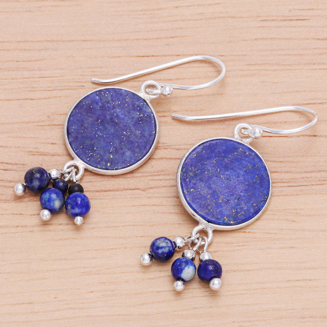 Lapis Lazuli and Sterling Silver Dangle Earrings - Fairy Love
