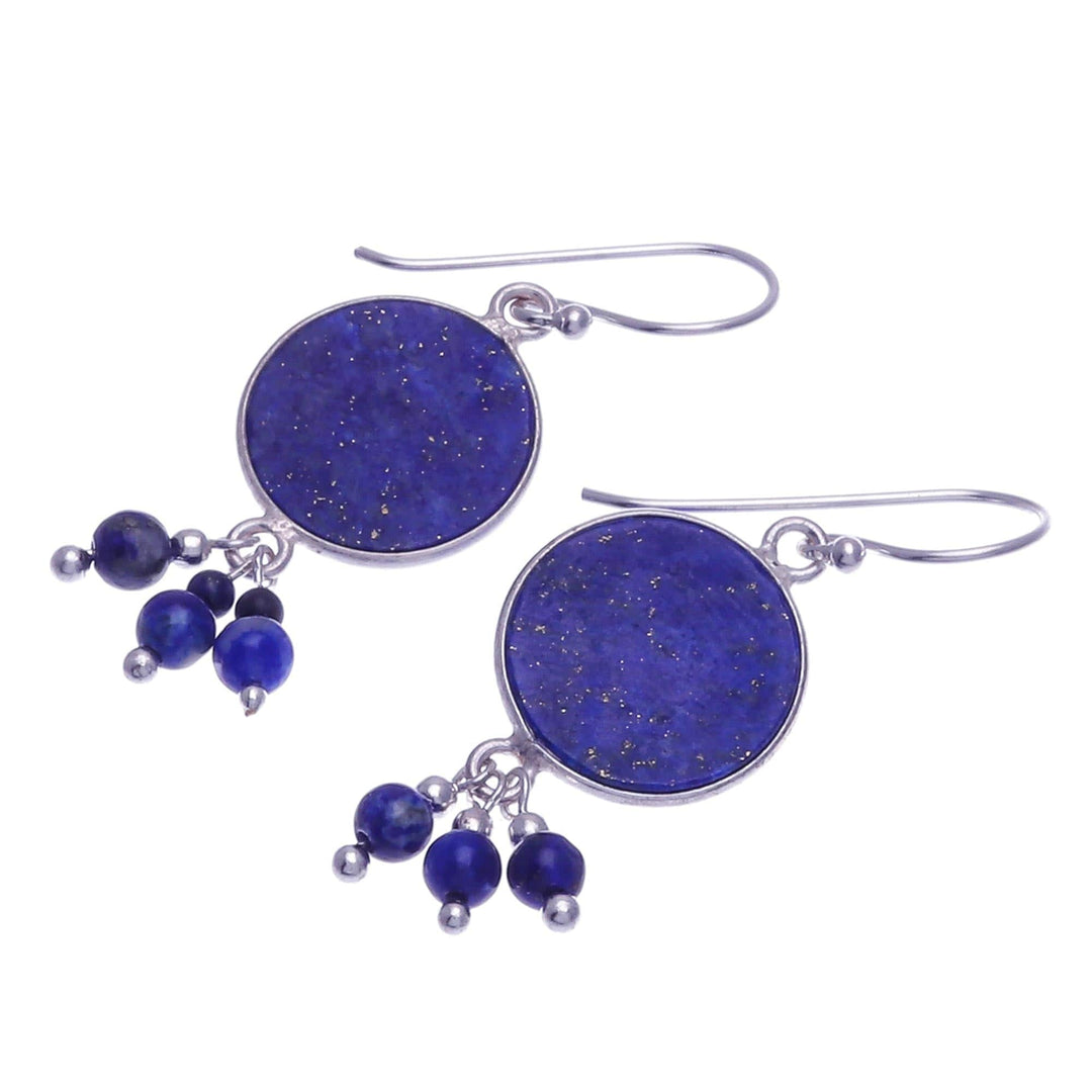 Lapis Lazuli and Sterling Silver Dangle Earrings - Fairy Love