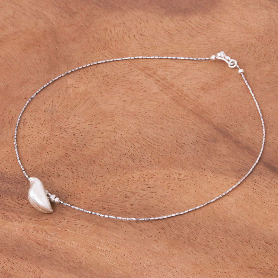 Karen Silver Pendant Necklace with Bird Motif - Early Bird