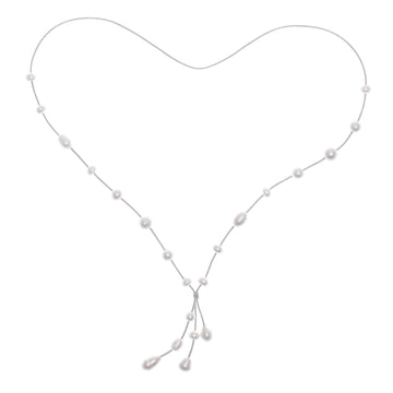 Cultured Freshwater Pearl Pendant Necklace - Pearl Crush in White