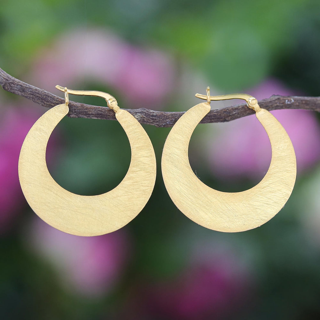 Gold-Plated Hoop Earrings - Catch the Sun